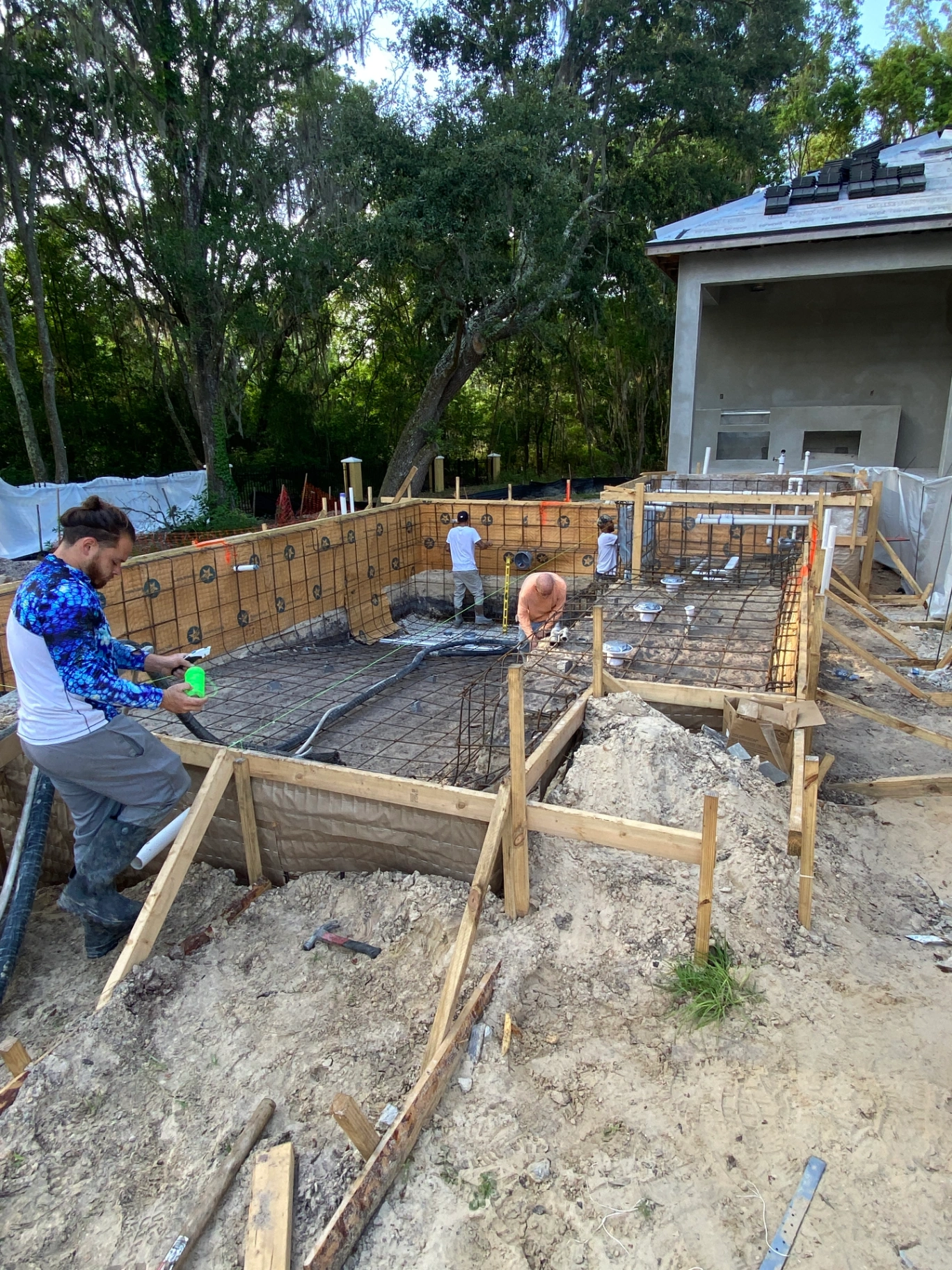 Pool construction on an established Carrollwood property