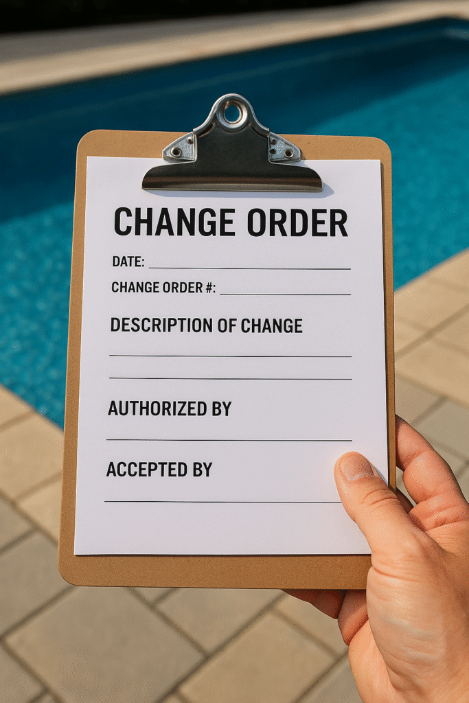 pool change order
