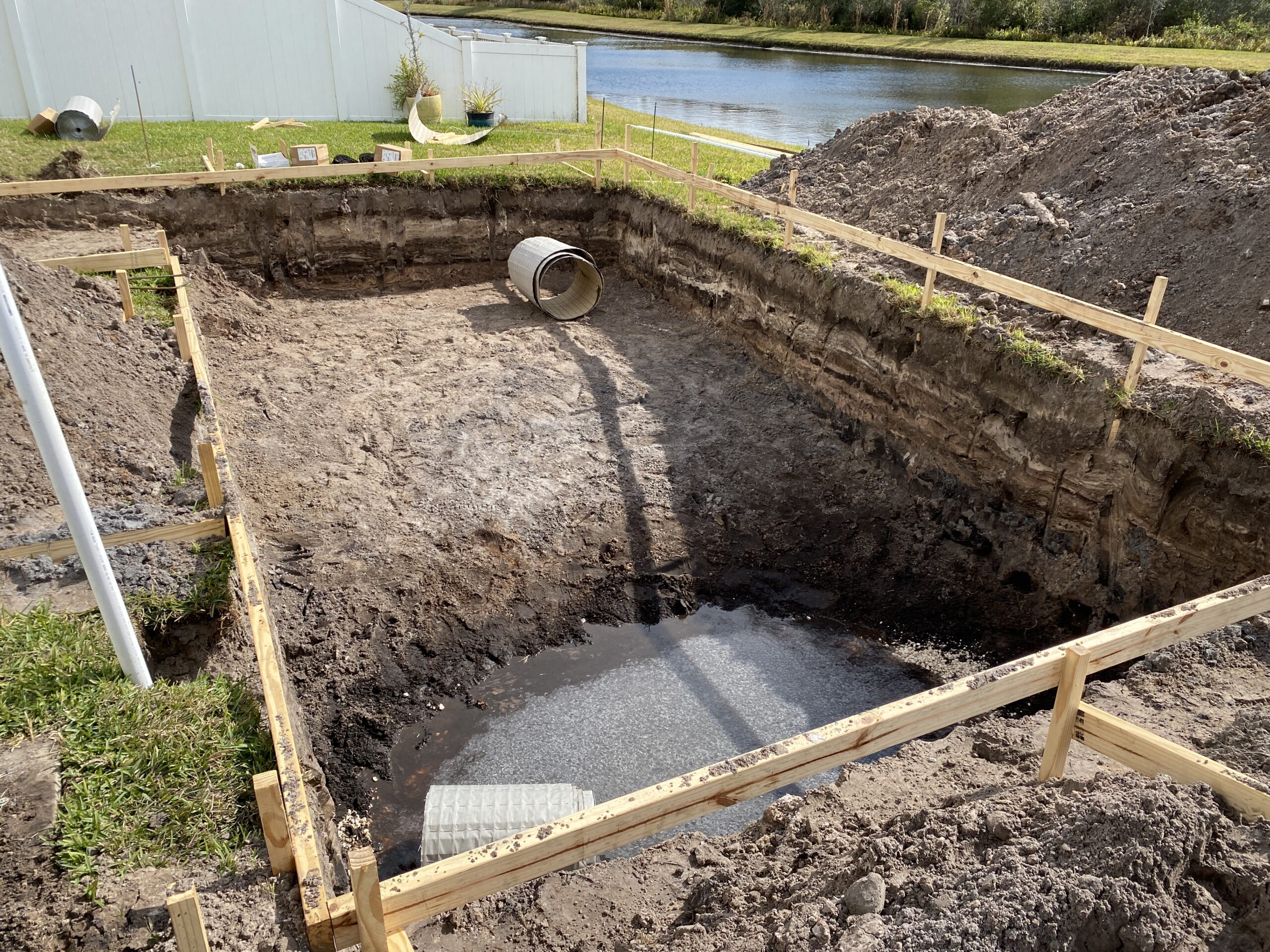 pool construction high water table